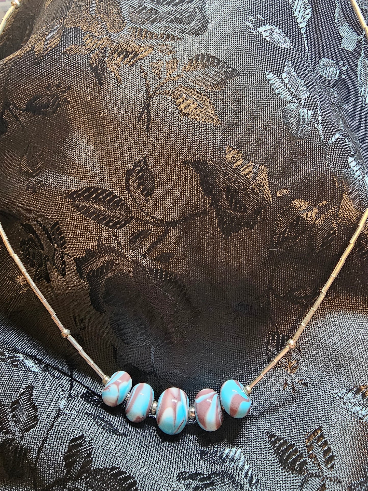 Blue/Purple Swirl Necklace